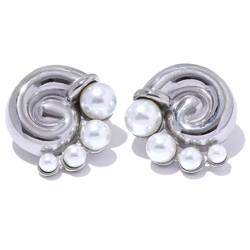 Pearl Conch Earrings
