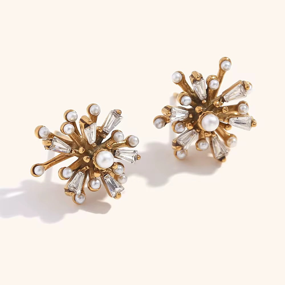 Celestial Burst Stud Earrings