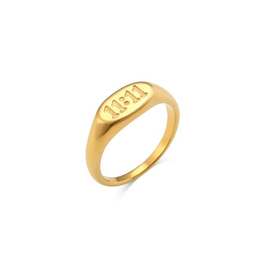 18K 11:11 Angel Number Ring